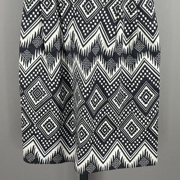 NEW J Crew Dress Womens 2 black aztec western sheath preppy classic - Picture 3 of 11